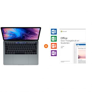 Apple MacBook Pro 13" Space Gray + Microsoft Office 2019 Thuisgebruik en Zelfstandigen | Apple laptops